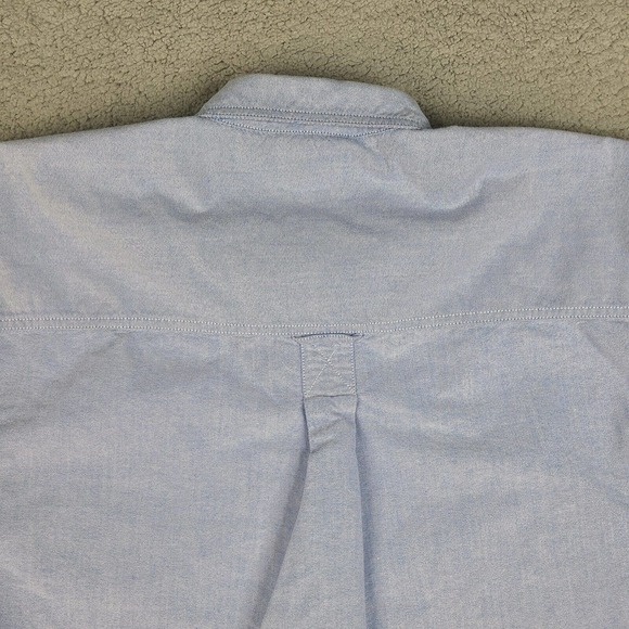 Lee Shirt Mens Large Blue Casual Collection TM Ranch‎ Cotton Button Embroidered - Picture 6 of 10